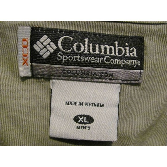 Columbia Mens XL Sportswear Co X.C.O. Green Khaki Plaid Camp Fish Hunt Shirt - Picture 9 of 9